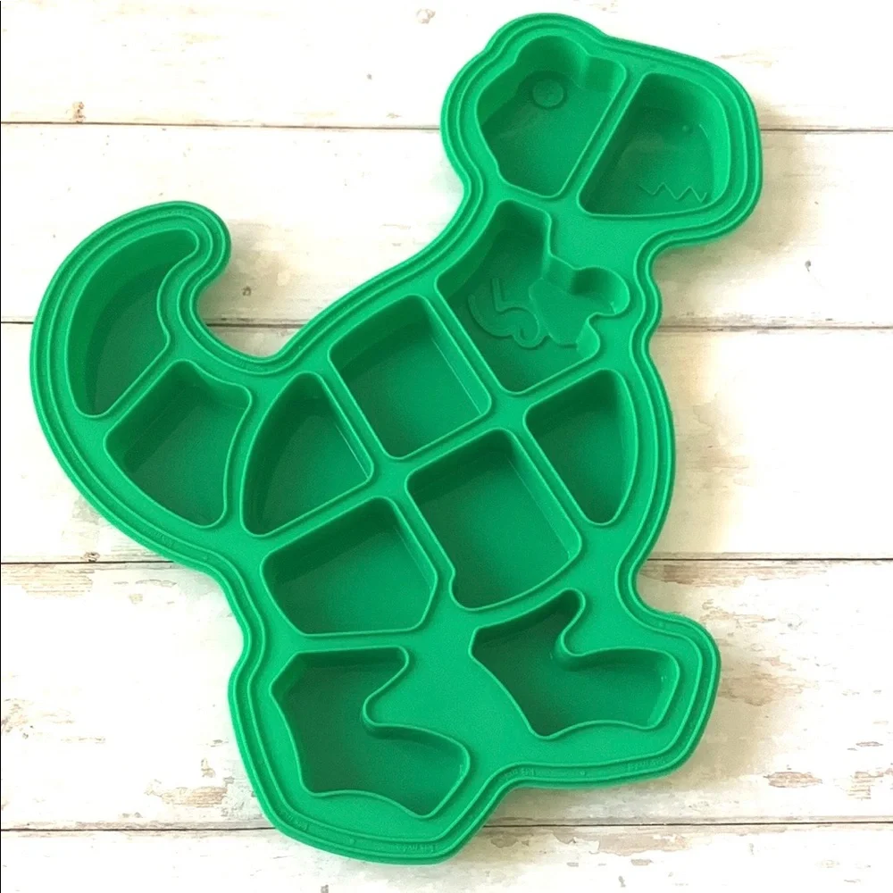 Silicone Dinosaur T-Rex Cake Treat Baking Mold Green 17in Tall x 14in Wide